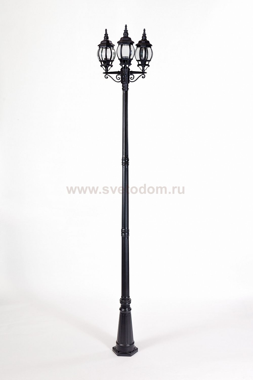 Светильник столб уличный 3 фонаря Oasis Light 83410SB 21 Bl