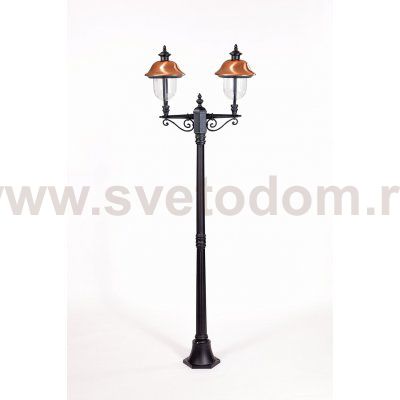 Светильник столб уличный 2 фонаря Oasis Light 84308cA Bl