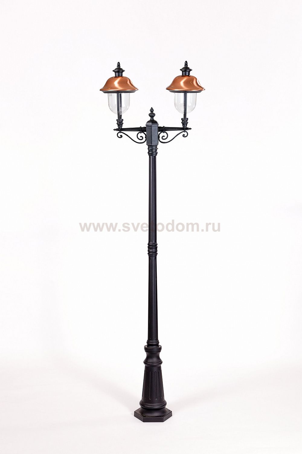 Светильник столб уличный 2 фонаря Oasis Light 84309cA Bl