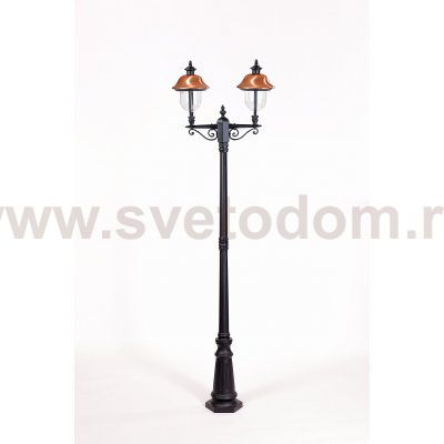 Светильник столб уличный 2 фонаря Oasis Light 84309cA Bl
