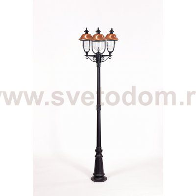 Светильник столб уличный 3 фонаря Oasis Light 84309cB Bl