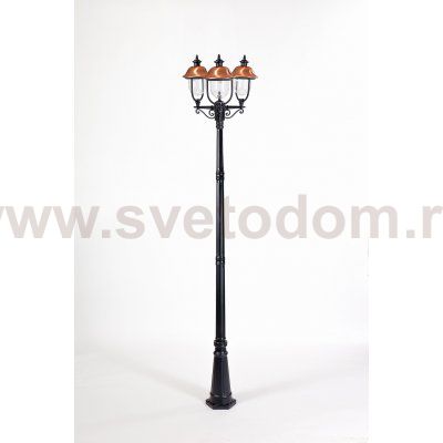 Светильник столб уличный 3 фонаря Oasis Light 84310cB 18 Bl