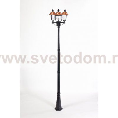 Светильник столб уличный 3 фонаря Oasis Light 84310cB 21 Bl