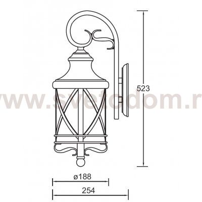 Светильник настенный Oasis Light 84802/18 Gb