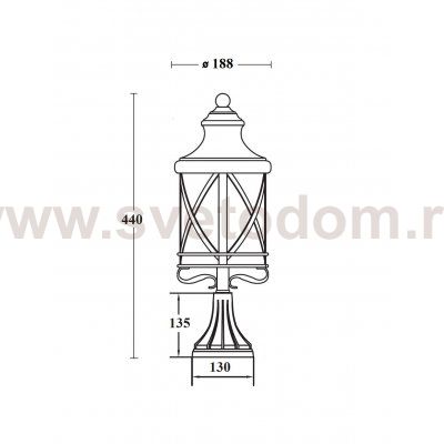 Светильник столб уличный Oasis Light 84804 Bl