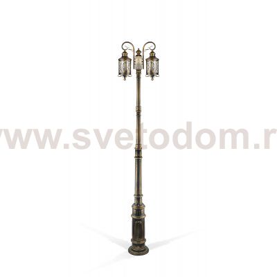 Светильник столб уличный 2 фонаря Oasis Light 84810A/18/Е7 Gb