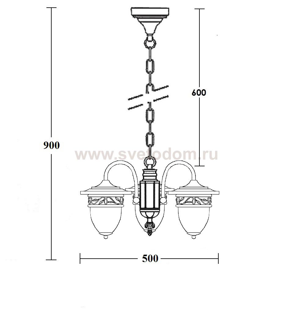 Люстра 3 рожка Oasis Light 87270L/18/3 Gb