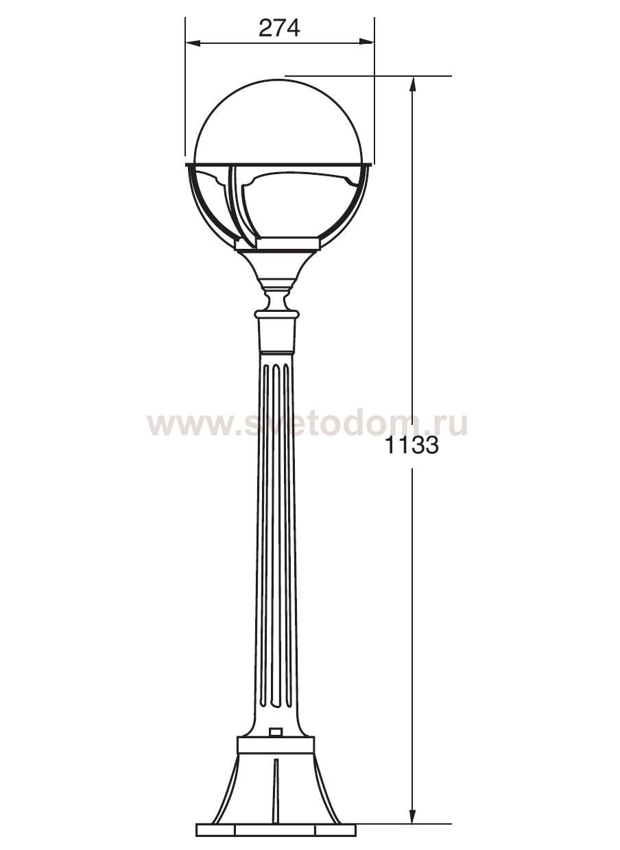 Светильник столб уличный 1 фонарь Oasis Light 88107 Bl