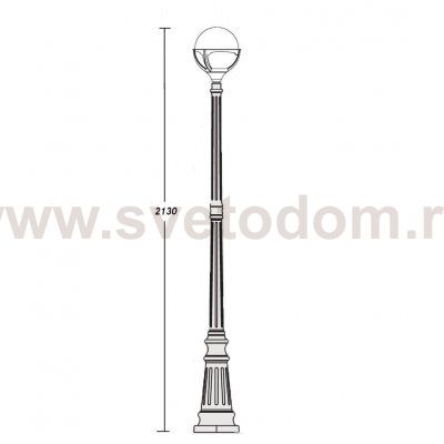 Светильник столб уличный 1 фонарь Oasis Light 88109 Bl