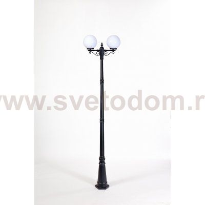 Светильник столб уличный 2 фонаря Oasis Light 88210SA 18 Bl