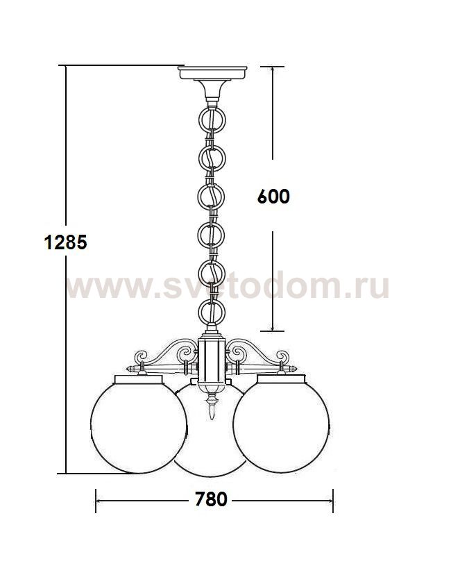 Люстра 3 рожка Oasis Light 88270L/3 Bl