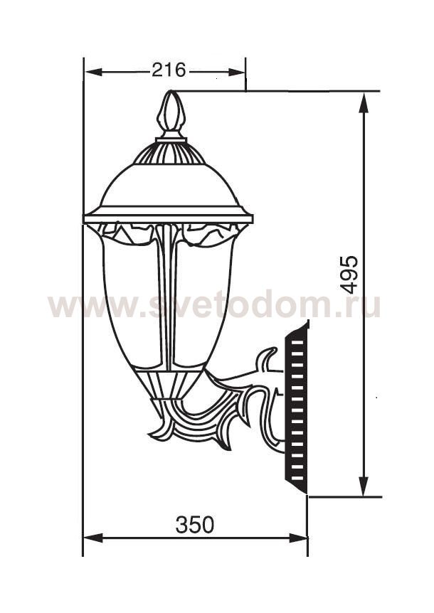 Светильник настенный Oasis Light 89101L/15 Bl мат/тр
