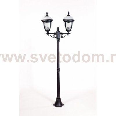 Светильник столб уличный 2 фонаря Oasis Light 89108LA Bl мат/тр