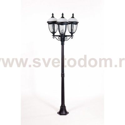 Светильник столб уличный 3 фонаря Oasis Light 89108LB Bl мат/тр