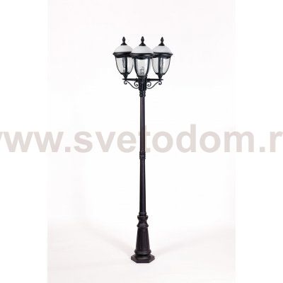 Светильник столб уличный 3 фонаря Oasis Light 89109LB Bl мат/тр