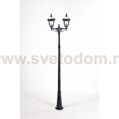 Светильник столб уличный 2 фонаря Oasis Light 89110LA 18 Bl мат/тр