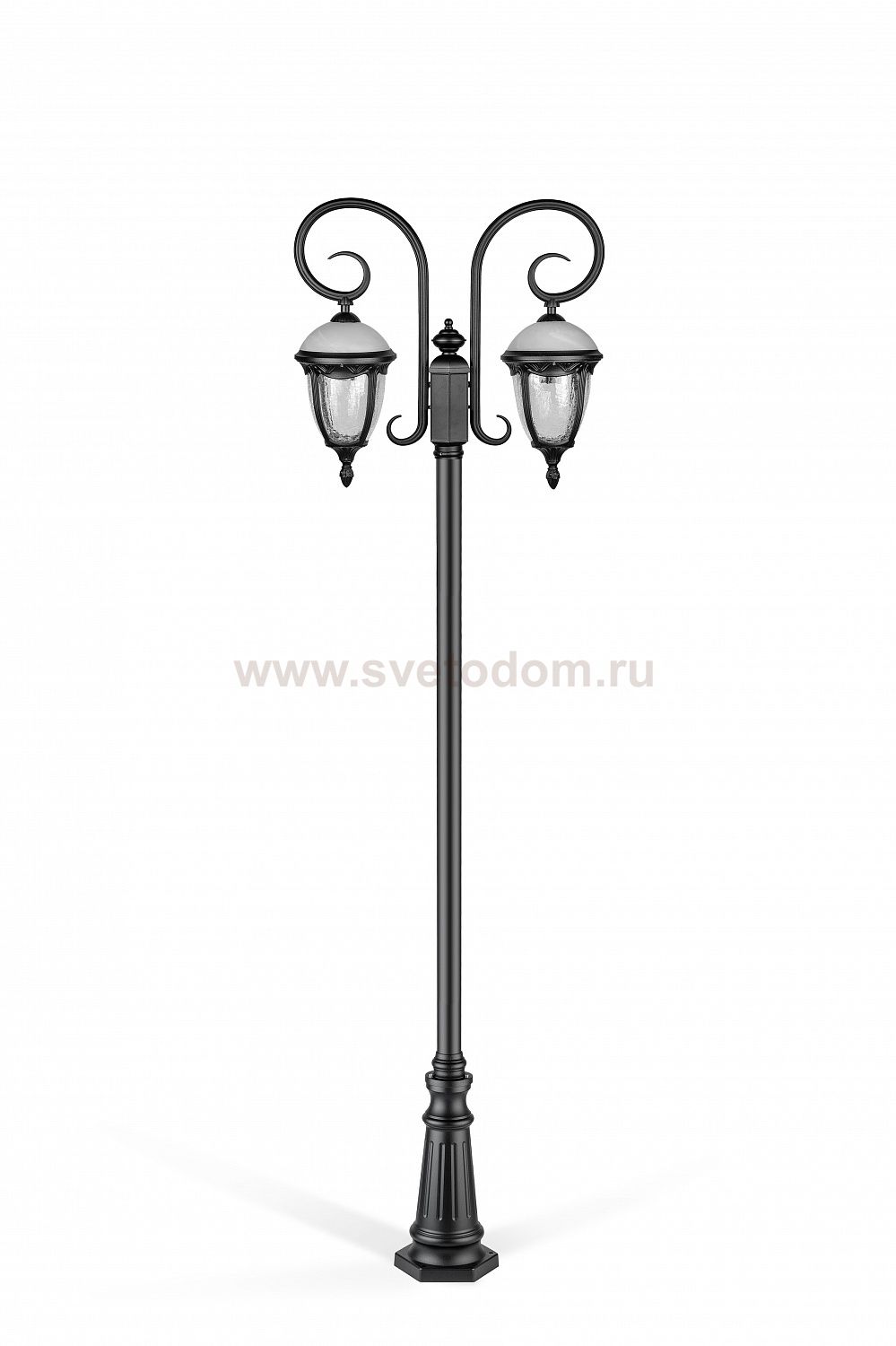 Светильник столб уличный 2 фонаря Oasis Light 89110LA/18/B Bl мат/тр