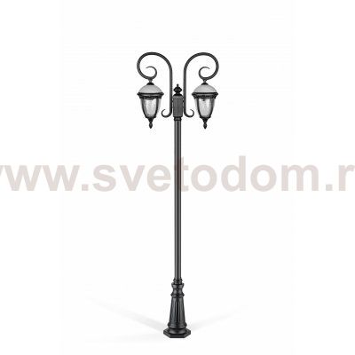 Светильник столб уличный 2 фонаря Oasis Light 89110LA/18/B Bl мат/тр