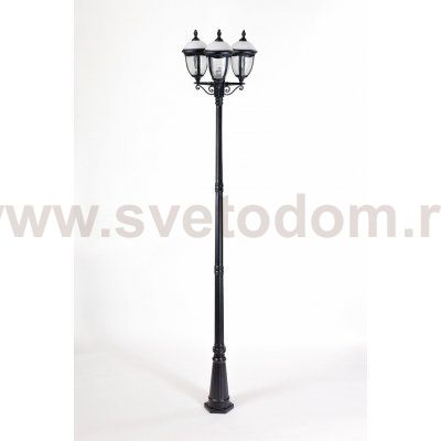 Светильник столб уличный 3 фонаря Oasis Light 89110LB 21 Bl мат/тр