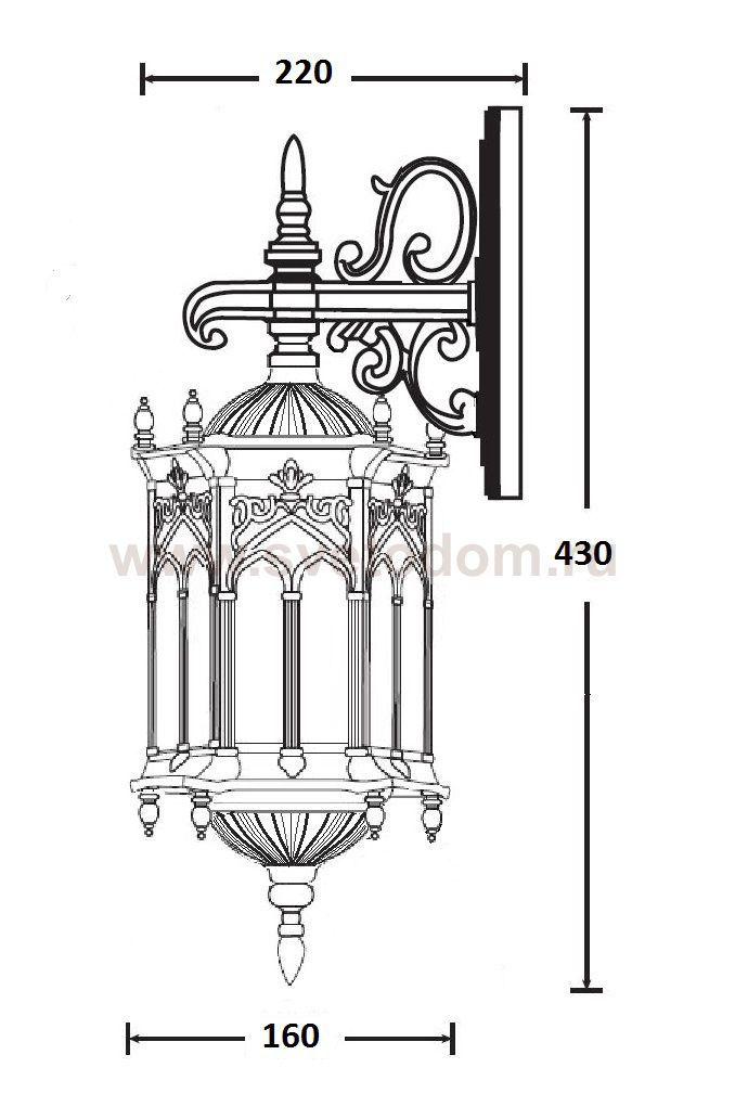 Светильник настенный Oasis Light 89902S/08 Bl