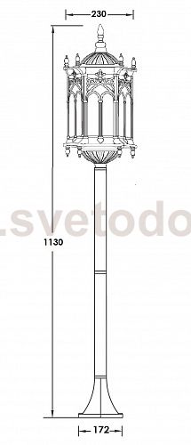 Светильник столб уличный 1 фонарь Oasis Light 89906L Bl