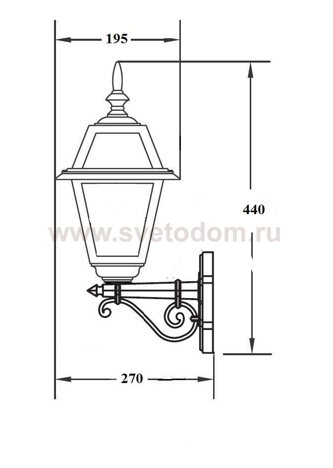 Светильник настенный Oasis Light 91101fS Bl