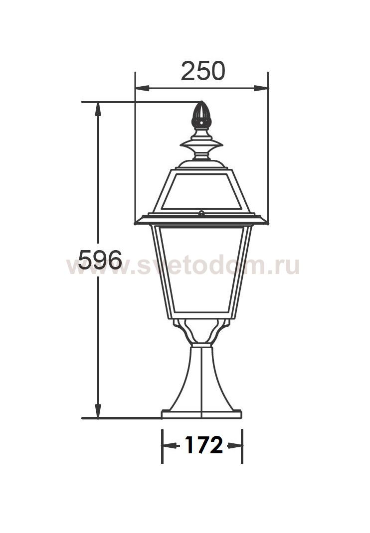Светильник столб уличный Oasis Light 91104fL Bl