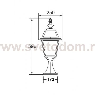 Светильник столб уличный Oasis Light 91104fL Bl