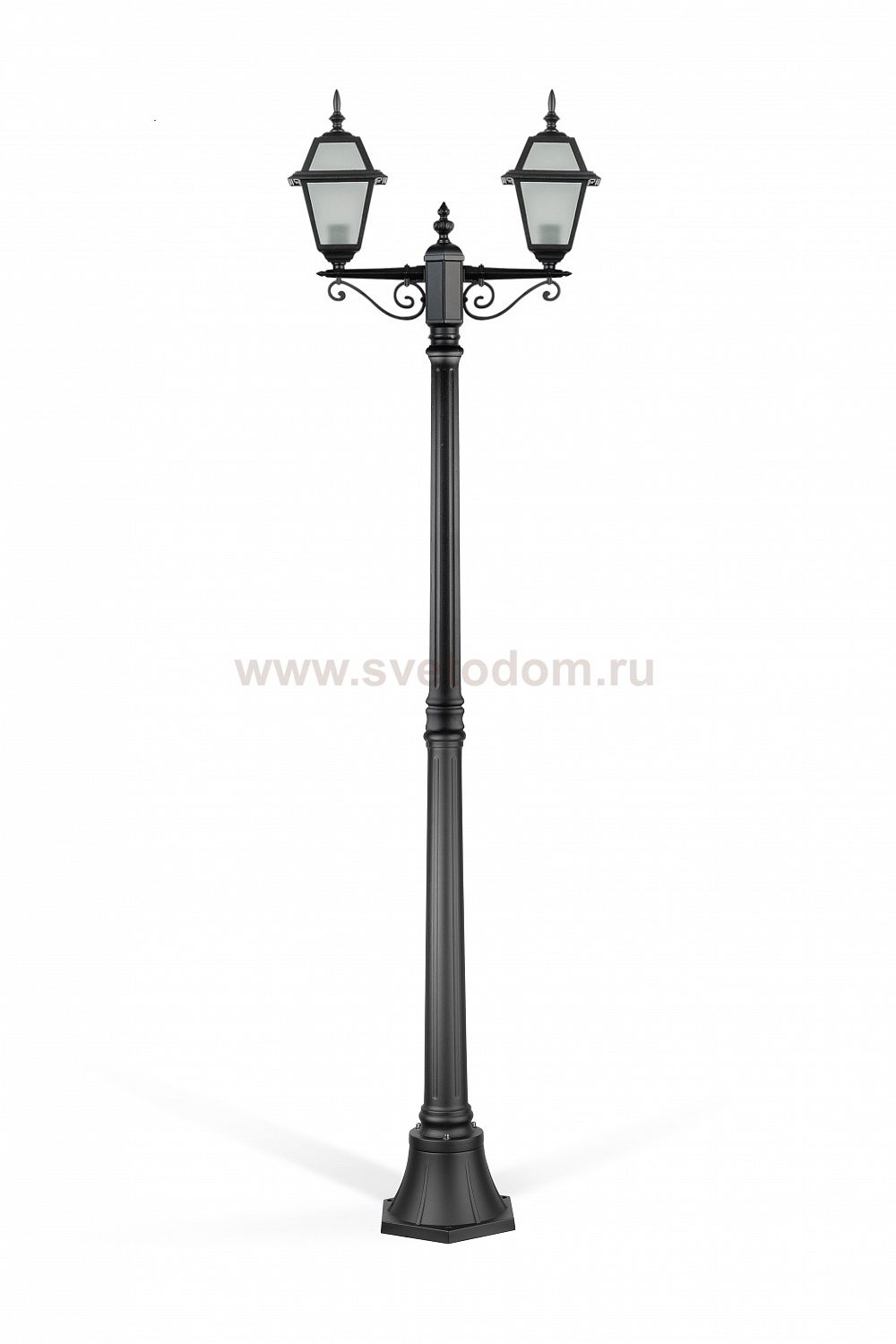 Светильник столб уличный 2 фонаря Oasis Light 91108fSA Bl