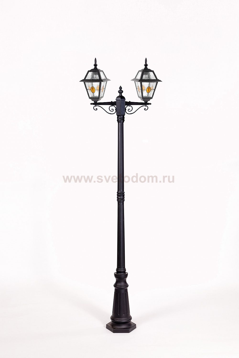 Светильник столб уличный 2 фонаря Oasis Light 91109A lgY Bl