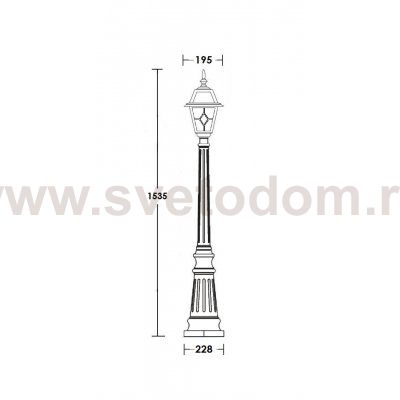 Светильник столб уличный 1 фонарь Oasis Light 91111 Bl