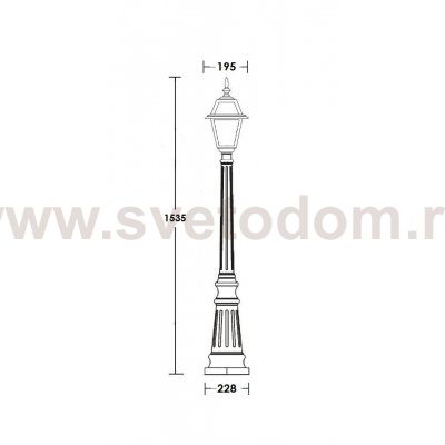 Светильник столб уличный 1 фонарь Oasis Light 91111fS Bl