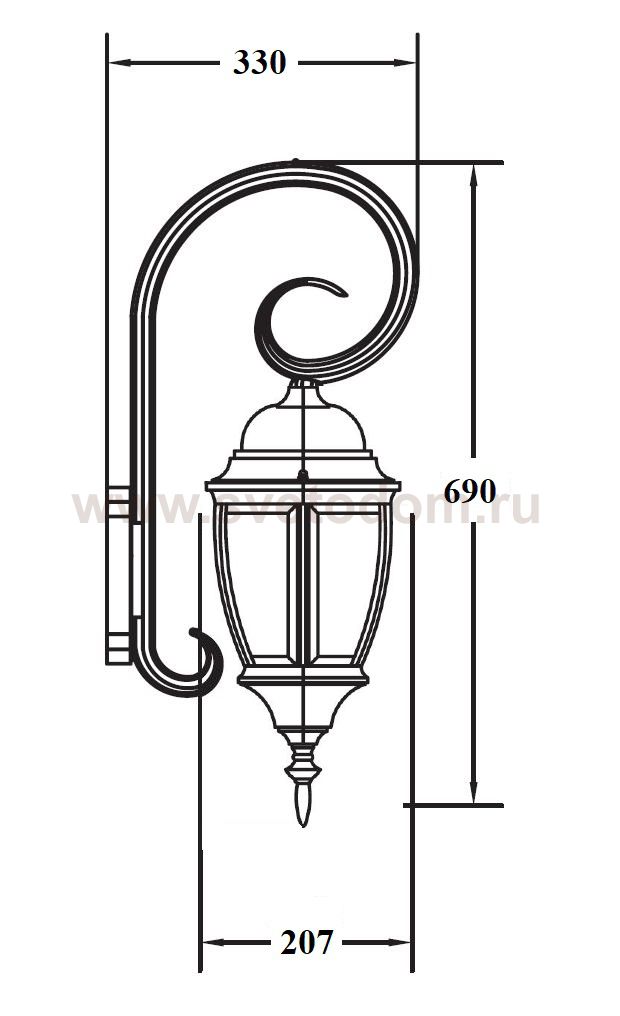 Светильник настенный Oasis Light 91202L/18 Gb