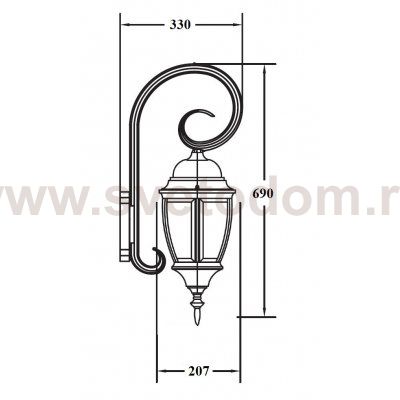 Светильник настенный Oasis Light 91202L/18 Gb