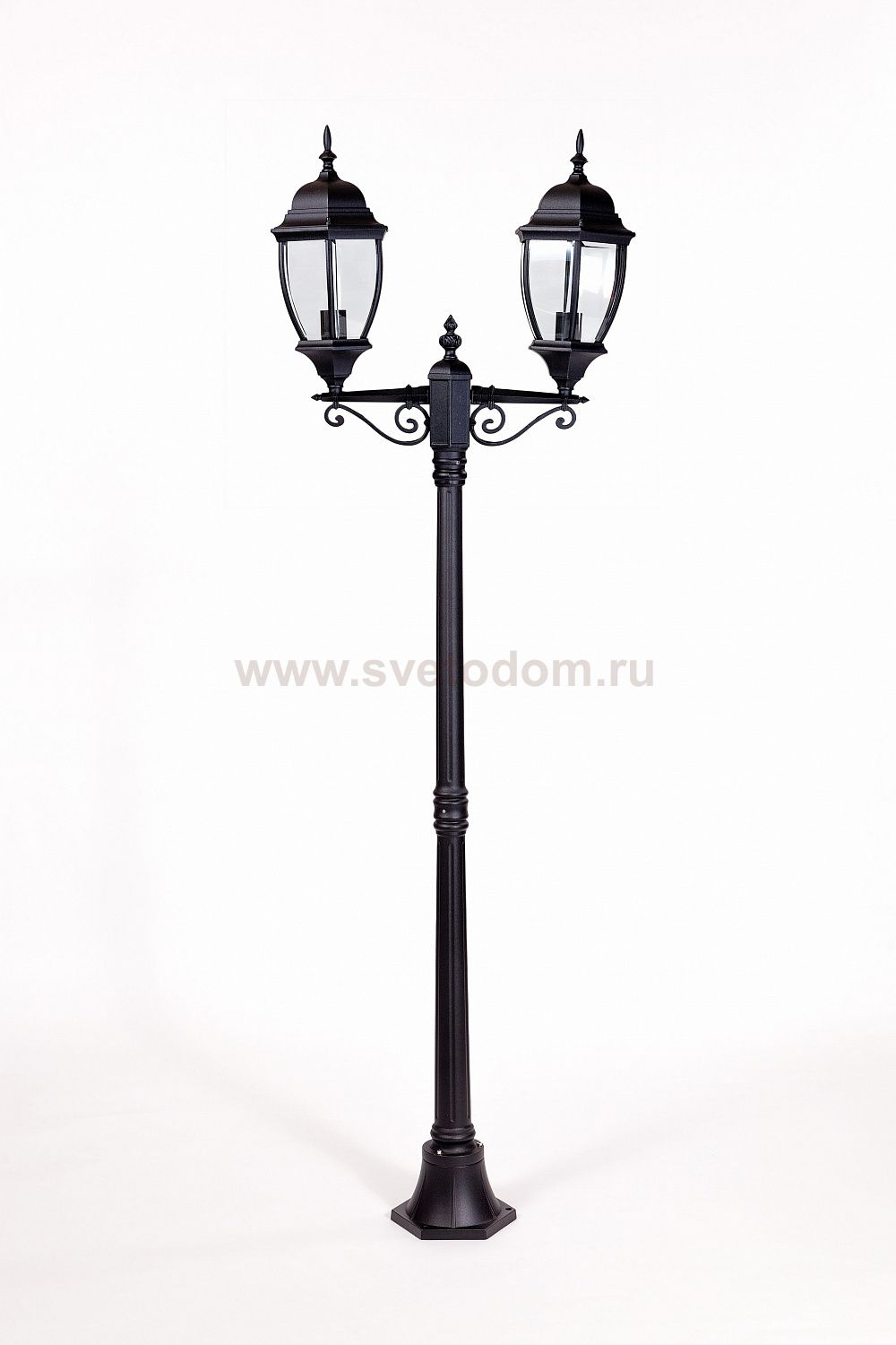 Светильник столб уличный 2 фонаря Oasis Light 91208LA Bl