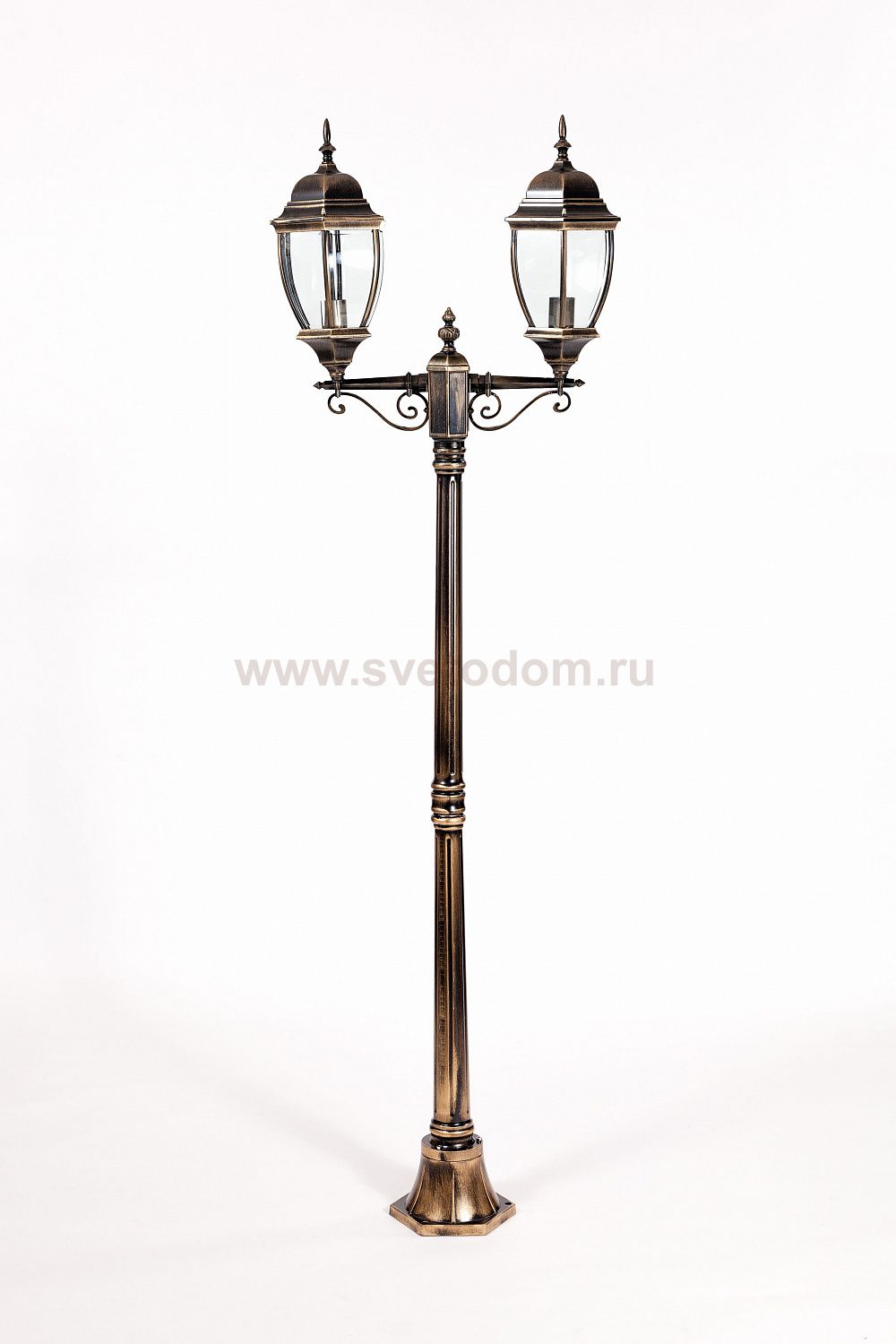 Светильник столб уличный 2 фонаря Oasis Light 91208LA Gb