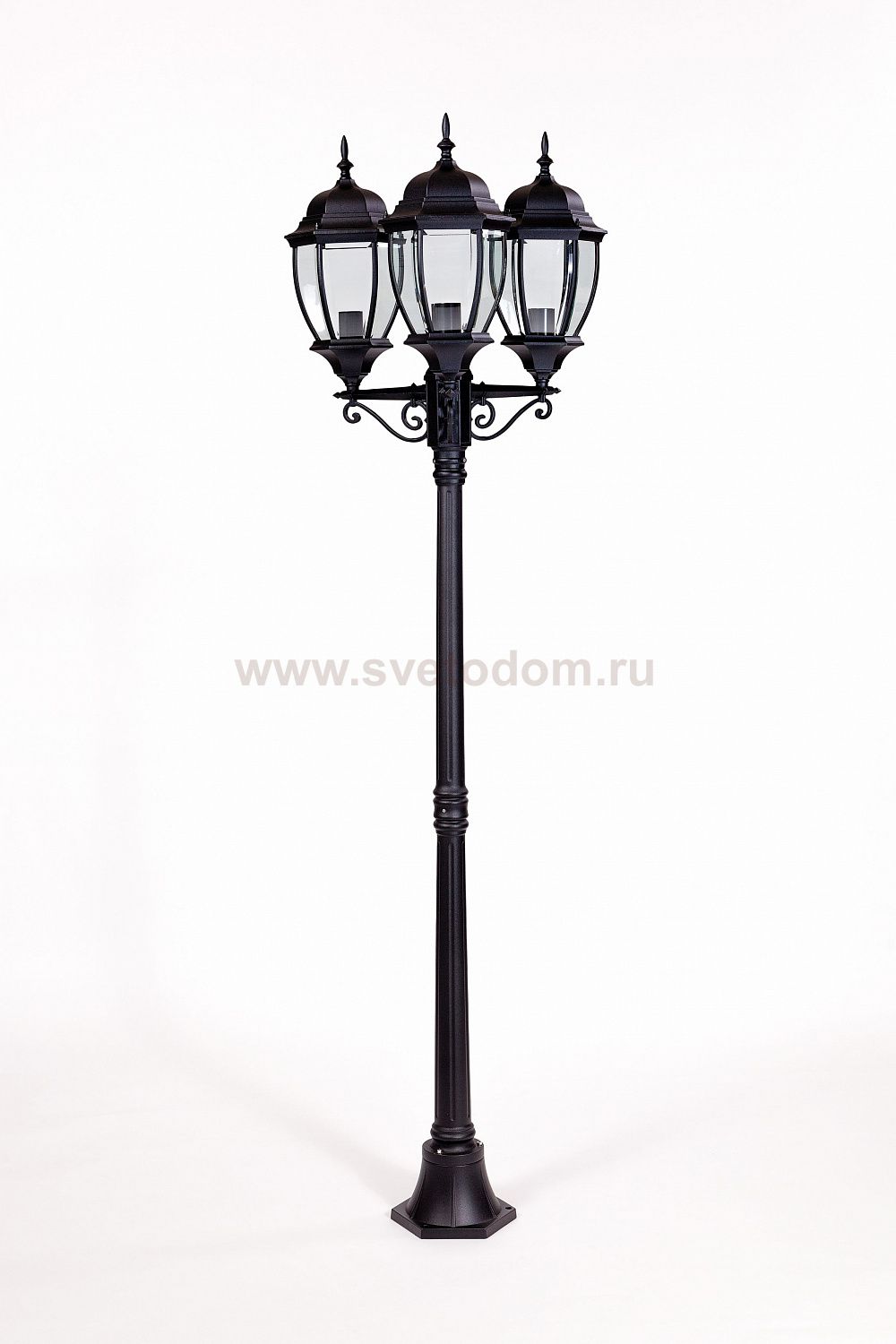 Светильник столб уличный 3 фонаря Oasis Light 91208LB Bl