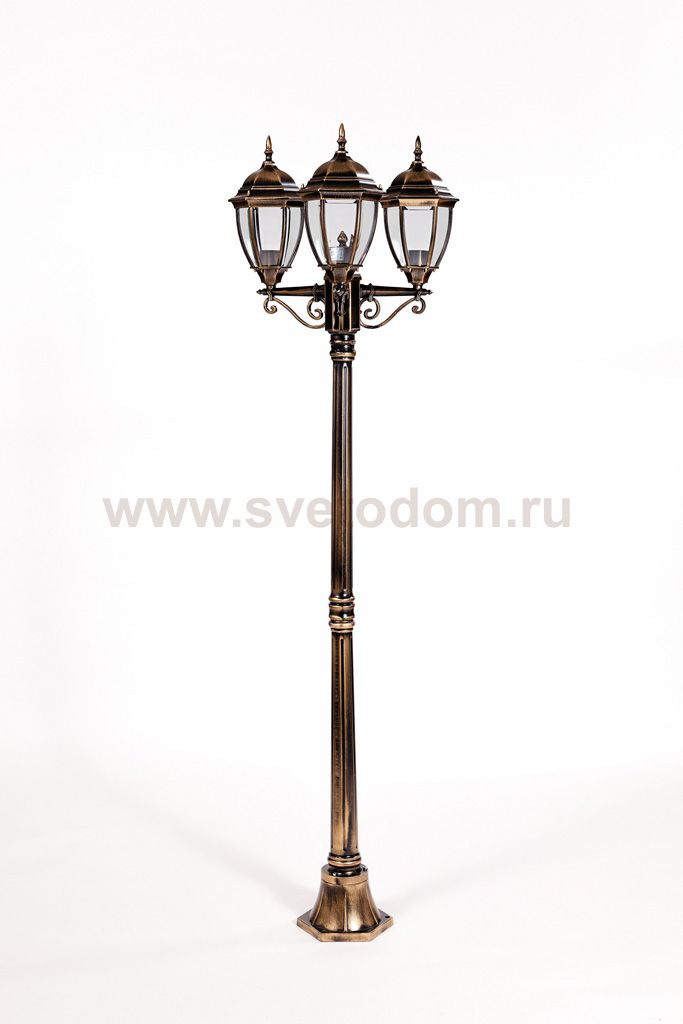 Светильник столб уличный 3 фонаря Oasis Light 91208SB Gb