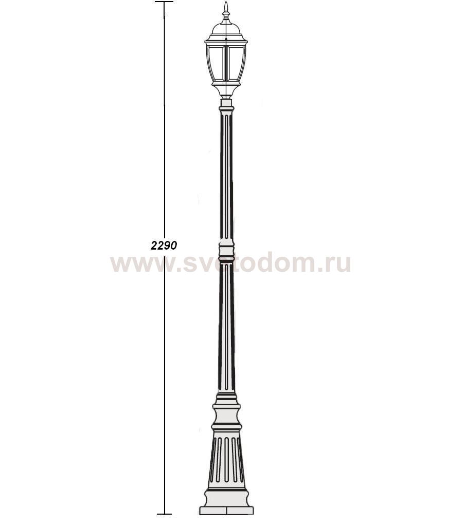 Светильник столб уличный 1 фонарь Oasis Light 91209L Bl 