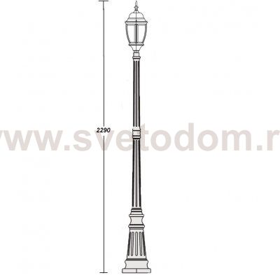 Светильник столб уличный 1 фонарь Oasis Light 91209L Bl 