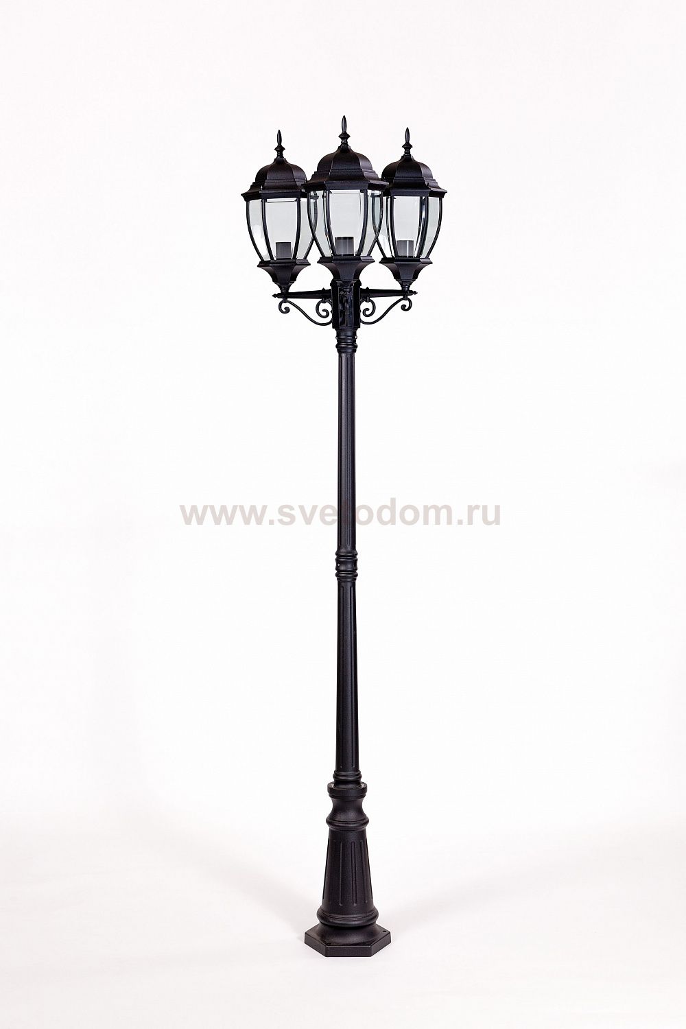 Светильник столб уличный 3 фонаря Oasis Light 91209LB Bl