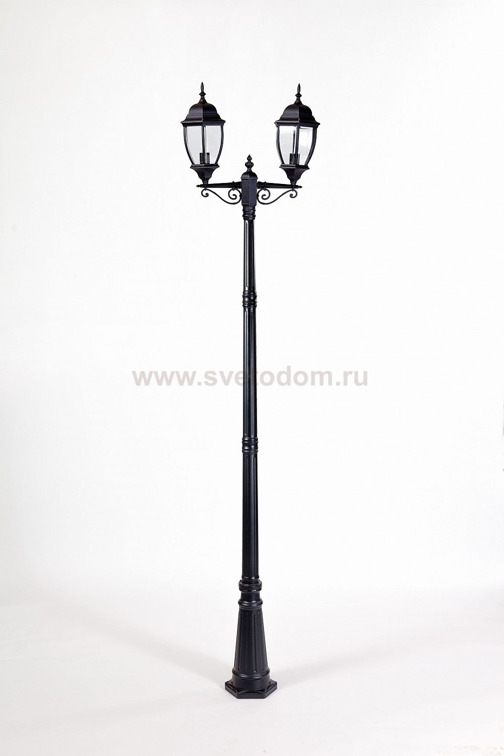 Светильник столб уличный 2 фонаря Oasis Light 91210LA 18 Bl