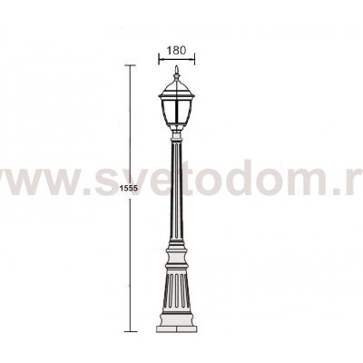 Светильник столб уличный 1 фонарь Oasis Light 91211S Gb