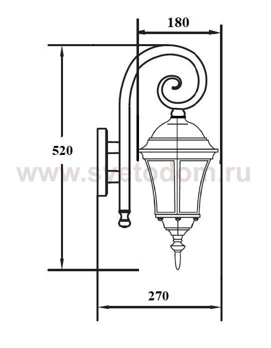 Светильник настенный Oasis Light 91302S/18S Bl