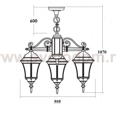 Люстра 3 рожка Oasis Light 91370S/3 Gb