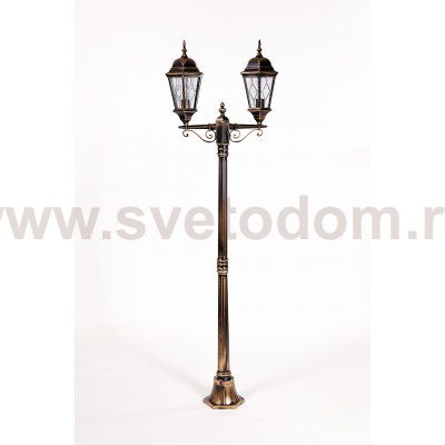 Светильник столб уличный 2 фонаря Oasis Light 91408MA Gb ромб