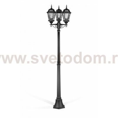 Светильник столб уличный 3 фонаря Oasis Light 91408MB Bl ромб