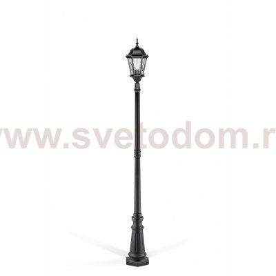 Светильник столб уличный 1 фонарь Oasis Light 91409M Bl ромб