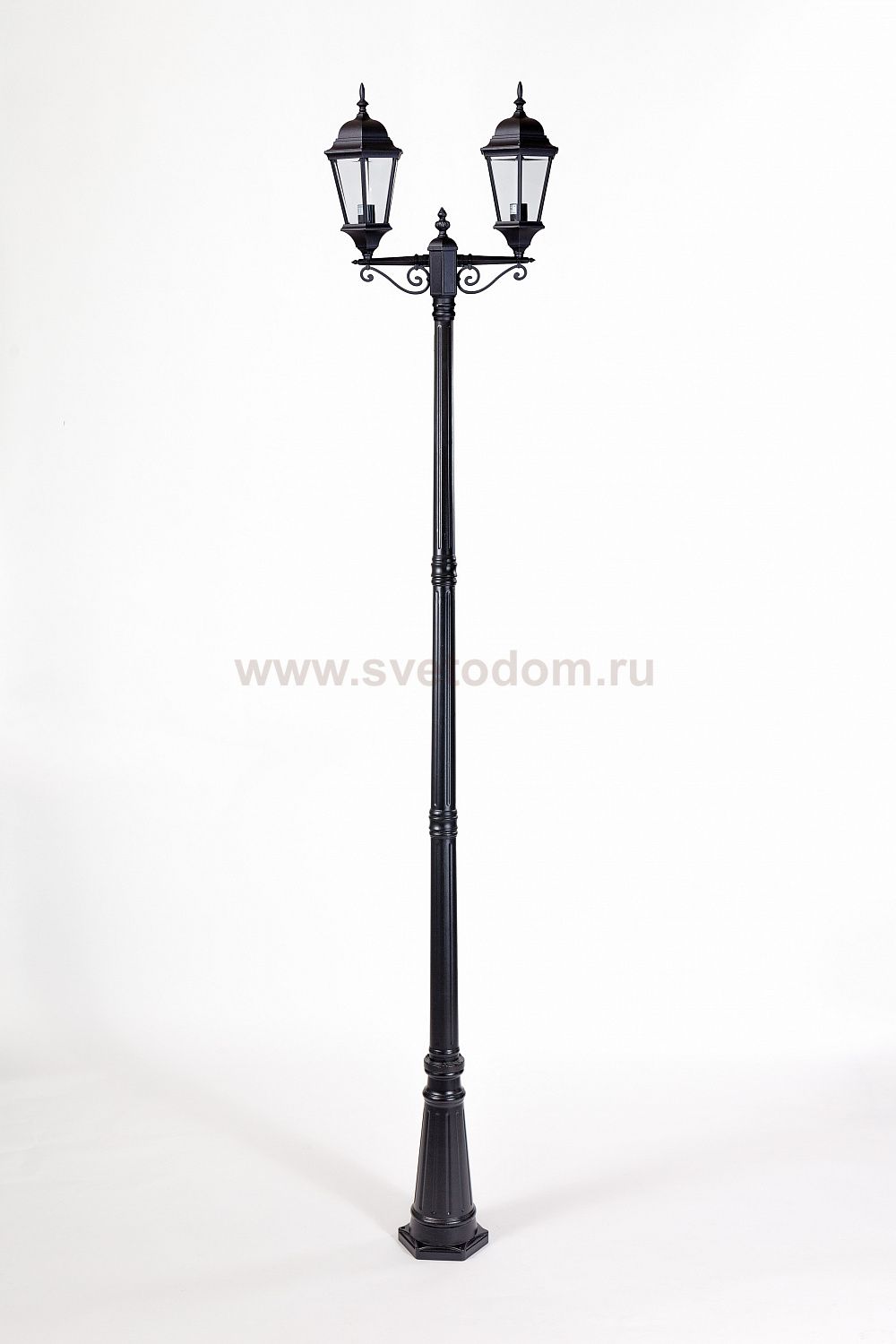 Светильник столб уличный 2 фонаря Oasis Light 91410A 21 Bl