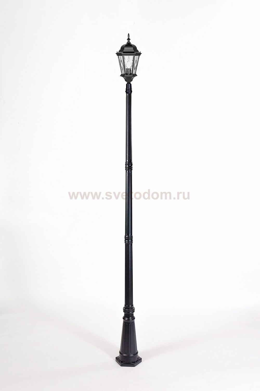 Светильник столб уличный 1 фонарь Oasis Light 91410M 21 Bl ромб